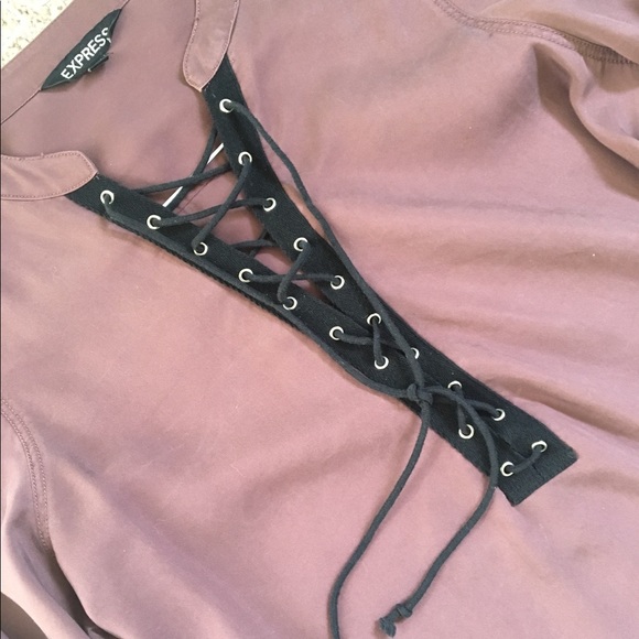 Express Lace Up Soft  Long Sleeve for Fall 🍁🍂 - Picture 1 of 3